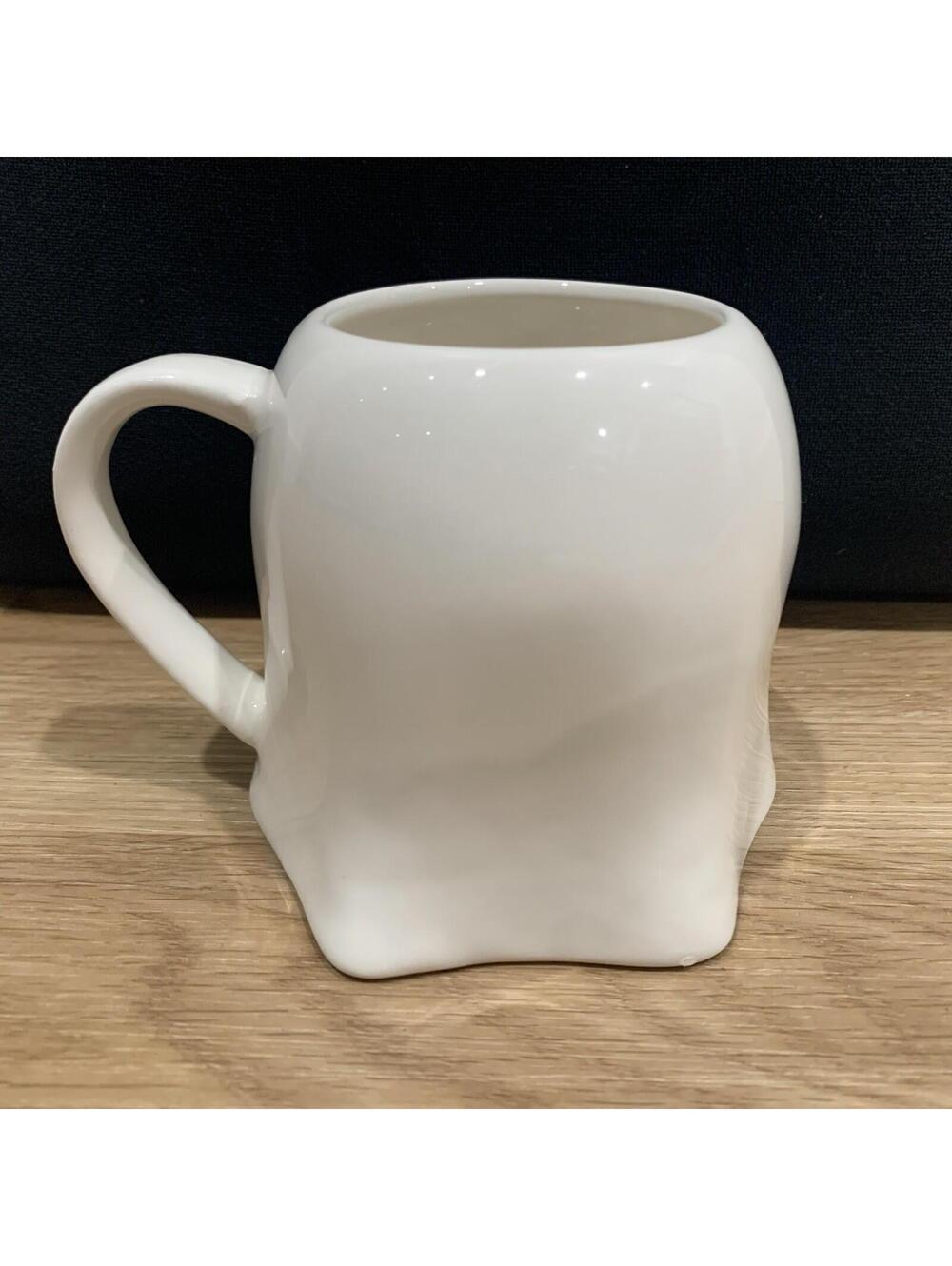 Ghost Shaped Ceramic Mug White Halloween Cute Spooky - Picture 3 of 6
